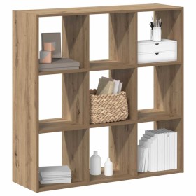 Estantería de madera de ingeniería roble artesano 102x32x102 cm en Librerías y estanterías | Comprar online en Foru.es