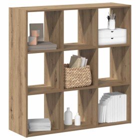 Estantería de madera de ingeniería roble artesano 102x32x102 cm en Librerías y estanterías | Comprar online en Foru.es