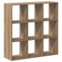 Estantería de madera de ingeniería roble artesano 102x32x102 cm en Librerías y estanterías | Comprar online en Foru.es
