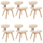 Sillas de comedor 6 uds madera curvada y cuero sintético crema de vidaXL, Sillas de comedor - Ref: Foro24-278721, Precio: 802...