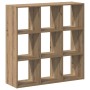 Estantería de madera de ingeniería roble artesano 102x32x102 cm en Librerías y estanterías | Comprar online en Foru.es