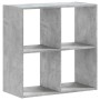 Estantería madera de ingeniería gris hormigón 68,5x32x68,5 cm en Librerías y estanterías | Comprar online en Foru.es