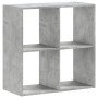 Estantería madera de ingeniería gris hormigón 68,5x32x68,5 cm en Librerías y estanterías | Comprar online en Foru.es