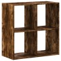 Estantería de madera ingeniería roble ahumado 68,5x32x68,5 cm en Librerías y estanterías | Comprar online en Foru.es