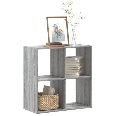 Estantería de madera de ingeniería gris Sonoma 68,5x32x68,5 cm en Librerías y estanterías | Comprar online en Foru.es