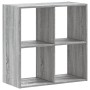 Estantería de madera de ingeniería gris Sonoma 68,5x32x68,5 cm en Librerías y estanterías | Comprar online en Foru.es
