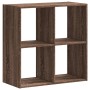 Estantería de madera ingeniería marrón roble 68,5x32x68,5 cm en Librerías y estanterías | Comprar online en Foru.es