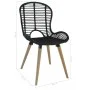 Sillas de comedor 6 unidades de ratán natural negro de vidaXL, Sillas de comedor - Ref: Foro24-275838, Precio: 513,43 €, Desc...