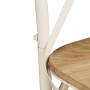 Sillas con respaldo cruzado 4 uds madera maciza de mango blanco de vidaXL, Sillas de comedor - Ref: Foro24-278771, Precio: 40...