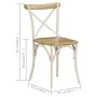 Sillas con respaldo cruzado 4 uds madera maciza de mango blanco de vidaXL, Sillas de comedor - Ref: Foro24-278771, Precio: 39...