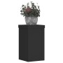 Soportes de plantas 2 uds madera ingeniería negro 10x10x18 cm en Soportes para macetas | Comprar online en Foru.es
