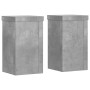 Soportes de plantas 2 uds madera gris hormigón 10x10x18 cm en Soportes para macetas | Comprar online en Foru.es