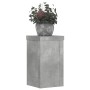Soportes de plantas 2 uds madera gris hormigón 10x10x18 cm en Soportes para macetas | Comprar online en Foru.es