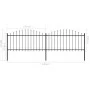 Gartenzaun mit Speerspitzen aus schwarzem Stahl (1,25–1,5) x 3,4 m von vidaXL, Zaunpaneele - Ref: Foro24-277731, Preis: 137,4...