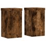Soportes de plantas 2 uds madera roble ahumado 10x10x18 cm en Soportes para macetas | Comprar online en Foru.es