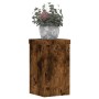 Soportes de plantas 2 uds madera roble ahumado 10x10x18 cm en Soportes para macetas | Comprar online en Foru.es