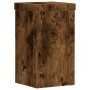 Soportes de plantas 2 uds madera roble ahumado 10x10x18 cm en Soportes para macetas | Comprar online en Foru.es