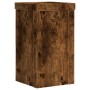 Soportes de plantas 2 uds madera roble ahumado 10x10x18 cm en Soportes para macetas | Comprar online en Foru.es