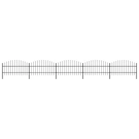 Garden fence with black steel spearheads (0.75-1)x8.5 m by vidaXL, fence panels - Ref: Foro24-277716, Price: 261,44 €, Discou...