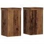 Soportes de plantas 2 uds madera roble envejecido 10x10x18 cm en Soportes para macetas | Comprar online en Foru.es