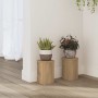 Soportes de plantas 2 uds madera roble artisian 10x10x18 cm en Soportes para macetas | Comprar online en Foru.es
