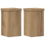 Soportes de plantas 2 uds madera roble artisian 10x10x18 cm en Soportes para macetas | Comprar online en Foru.es