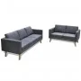 Conjunto de sofás de 2 y 3 plazas de tela gris oscuro de vidaXL, Sofás - Ref: Foro24-272194, Precio: 546,46 €, Descuento: %