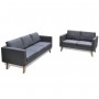 Conjunto de sofás de 2 y 3 plazas de tela gris oscuro de vidaXL, Sofás - Ref: Foro24-272194, Precio: 562,87 €, Descuento: %