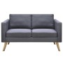 Conjunto de sofás de 2 y 3 plazas de tela gris oscuro de vidaXL, Sofás - Ref: Foro24-272194, Precio: 562,87 €, Descuento: %