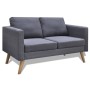 Conjunto de sofás de 2 y 3 plazas de tela gris oscuro de vidaXL, Sofás - Ref: Foro24-272194, Precio: 562,87 €, Descuento: %