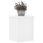 Soportes de plantas 2 uds madera ingeniería blanco 10x10x18 cm en Soportes para macetas | Comprar online en Foru.es