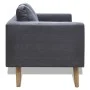 Conjunto de sofás de 2 y 3 plazas de tela gris oscuro de vidaXL, Sofás - Ref: Foro24-272194, Precio: 546,46 €, Descuento: %
