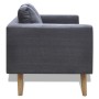 Conjunto de sofás de 2 y 3 plazas de tela gris oscuro de vidaXL, Sofás - Ref: Foro24-272194, Precio: 562,87 €, Descuento: %
