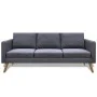 Conjunto de sofás de 2 y 3 plazas de tela gris oscuro de vidaXL, Sofás - Ref: Foro24-272194, Precio: 546,46 €, Descuento: %