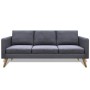 Conjunto de sofás de 2 y 3 plazas de tela gris oscuro de vidaXL, Sofás - Ref: Foro24-272194, Precio: 562,87 €, Descuento: %