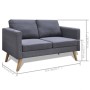 Conjunto de sofás de 2 y 3 plazas de tela gris oscuro de vidaXL, Sofás - Ref: Foro24-272194, Precio: 562,87 €, Descuento: %