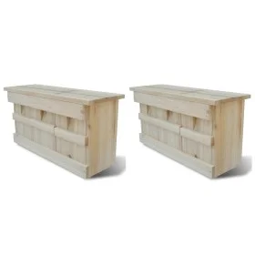 Houses for sparrows 2 units wood 44x15.5x21.5 cm by vidaXL, Birdhouses - Ref: Foro24-276008, Price: 53,30 €, Discount: %