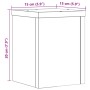Soportes de plantas 2 uds madera roble ahumado 15x15x20 cm en Soportes para macetas | Comprar online en Foru.es