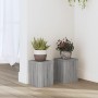Soportes de plantas 2 uds madera gris Sonoma 15x15x20 cm en Soportes para macetas | Comprar online en Foru.es