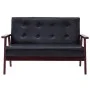 2-teilige Sofagarnitur aus schwarzem Kunstleder von vidaXL, Sofas - Ref: Foro24-278395, Preis: 298,27 €, Rabatt: %