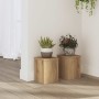 Soportes de plantas 2 uds madera roble artisian 15x15x20 cm en Soportes para macetas | Comprar online en Foru.es