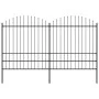 Gartenzaun mit Speerspitzen schwarzer Stahl (1,75-2)x3,4 m von vidaXL, Zaunpaneele - Ref: Foro24-277749, Preis: 188,98 €, Rab...