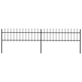 Garden fence with black steel spearheads 3.4x0.6 m by vidaXL, fence panels - Ref: Foro24-277594, Price: 93,61 €, Discount: %