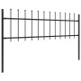 Valla de jardín con puntas de lanza acero negro 3,4x0,6 m de vidaXL, Paneles de vallas - Ref: Foro24-277594, Precio: 94,55 €,...