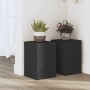Soportes de plantas 2 uds madera ingeniería negro 20x20x30 cm en Soportes para macetas | Comprar online en Foru.es