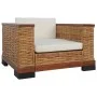 Juego de sofás con cojines 2 piezas de ratán natural marrón de vidaXL, Sofás - Ref: Foro24-278618, Precio: 880,57 €, Descuent...