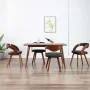 Dining chairs 4 units curved wood and dark gray fabric by vidaXL, dining chairs - Ref: Foro24-278842, Price: 574,86 €, Discou...