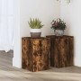 Soportes de plantas 2 uds madera roble ahumado 20x20x30 cm en Soportes para macetas | Comprar online en Foru.es