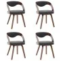 Dining chairs 4 units curved wood and dark gray fabric by vidaXL, dining chairs - Ref: Foro24-278842, Price: 574,86 €, Discou...