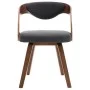 Dining chairs 4 units curved wood and dark gray fabric by vidaXL, dining chairs - Ref: Foro24-278842, Price: 574,86 €, Discou...